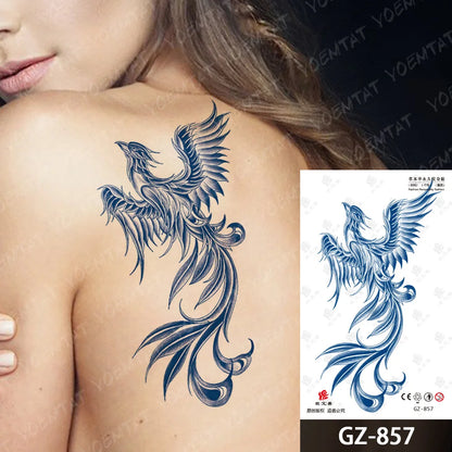 Bow Tie Love Juice Ink Lasting Waterproof Temporary Tattoo Sticker Leaf Totem Semi Permanent Fake Tatoo Body Art Men Women Arm