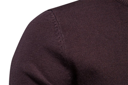 New Winter Thickness Pullover Men O-neck Solid Color Long Sleeve Warm Slim Sweaters Men Men's Sweater Pull Male Clothing