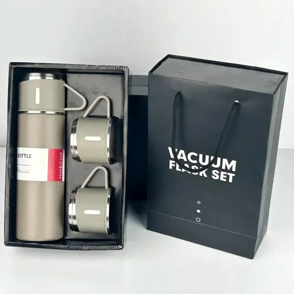 Stainless Steel Vacuum Insulated Bottle, Portable Bottle, Office Gift Set, Business Style Coffee Mug, Thermal Mug, 500ml, 304