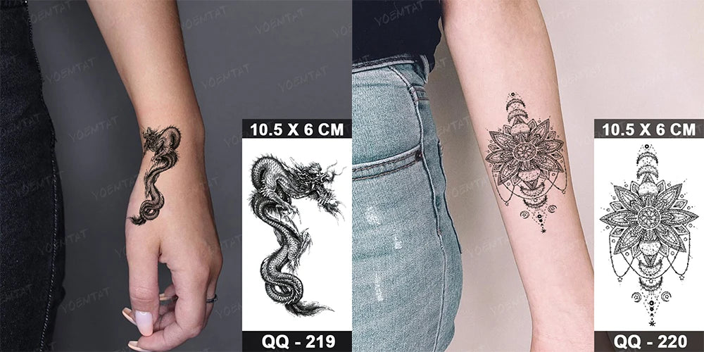 Waterproof Temporary Tattoo Sticker Moon Sun Black Line Geometric Flash Tatoo Women Men Child Arm Ankle Body Art Fake Tatto Cool