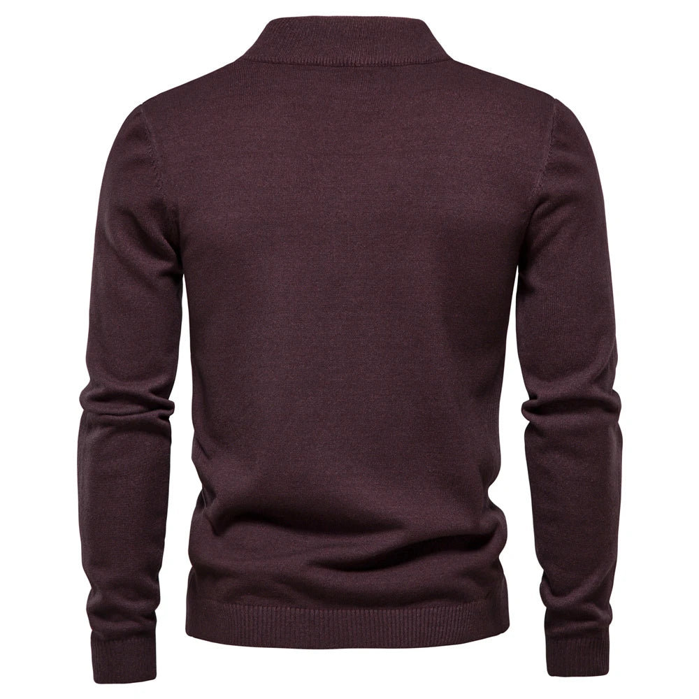 New Winter Thickness Pullover Men O-neck Solid Color Long Sleeve Warm Slim Sweaters Men Men's Sweater Pull Male Clothing