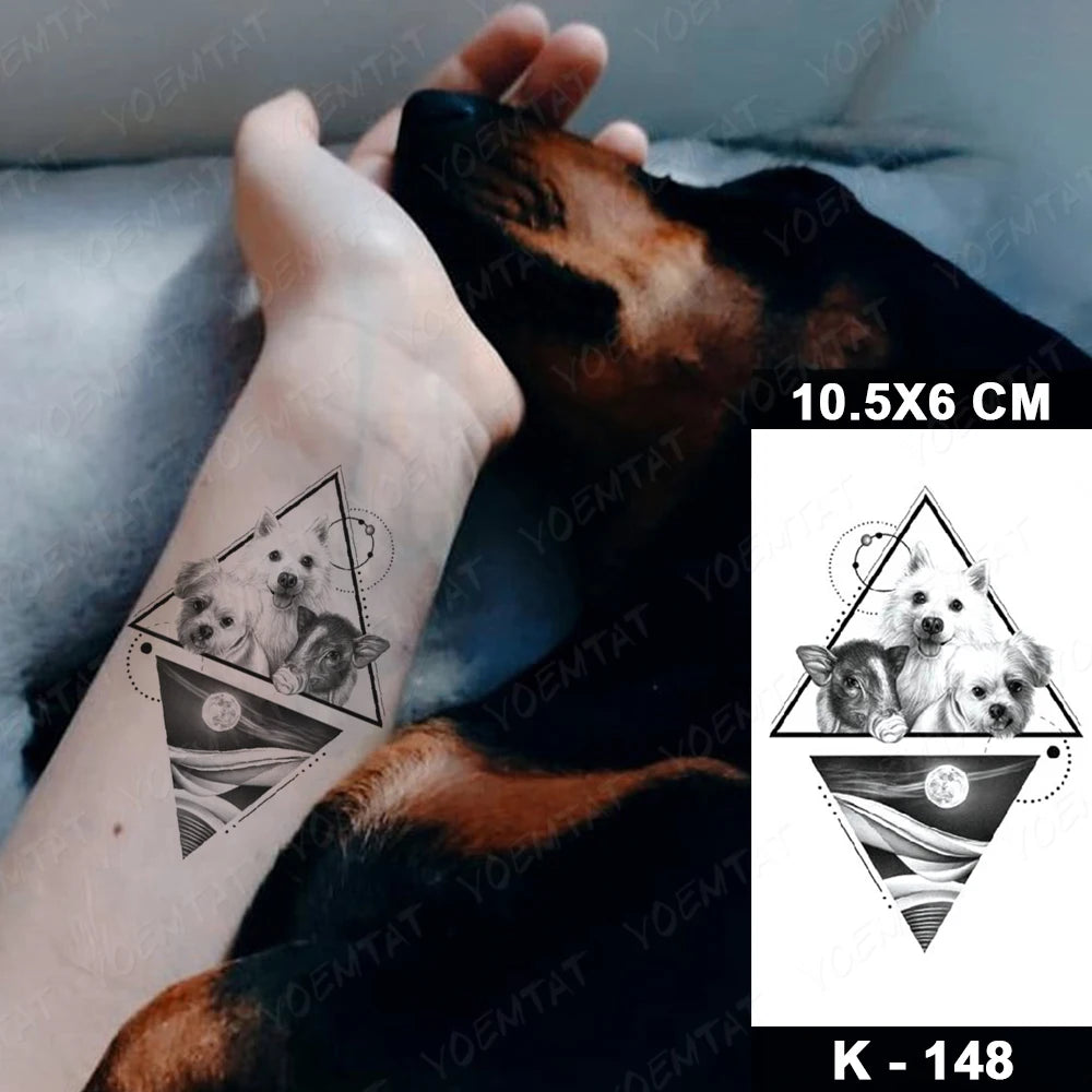 Waterproof Temporary Tattoo Sticker Moon Sun Black Line Geometric Flash Tatoo Women Men Child Arm Ankle Body Art Fake Tatto Cool