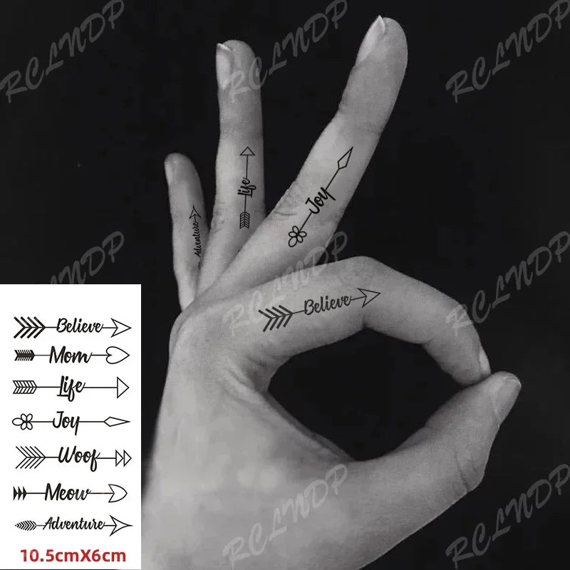 Waterproof Temporary Tattoo Sticker Body Art Love Wave Heartbeat Line Small Size Fake Tatto Flash Tatoo for Girl Women