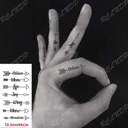 Waterproof Temporary Tattoo Sticker Body Art Love Wave Heartbeat Line Small Size Fake Tatto Flash Tatoo for Girl Women