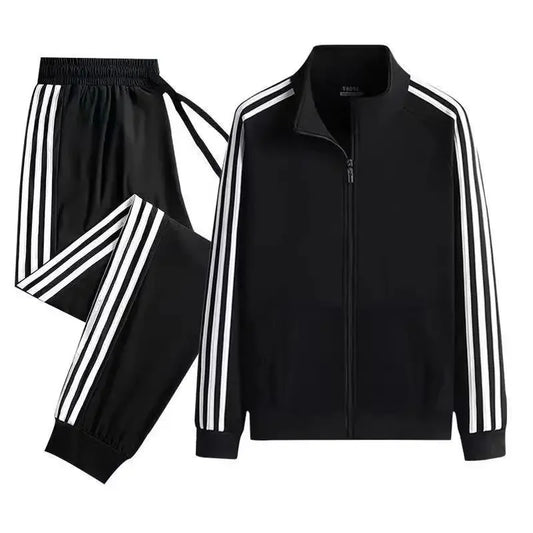 Spring Autumn Couple Matching Trendy Sports Suit Two-Piece Set Casual Jacket Sweatshirt Trousers For Men And Women