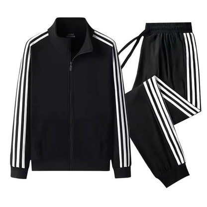 Spring Autumn Couple Matching Trendy Sports Suit Two-Piece Set Casual Jacket Sweatshirt Trousers For Men And Women