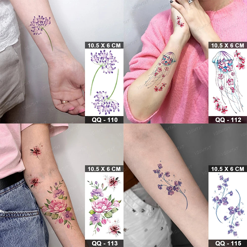 Waterproof Temporary Tattoo Sticker Moon Sun Black Line Geometric Flash Tatoo Women Men Child Arm Ankle Body Art Fake Tatto Cool