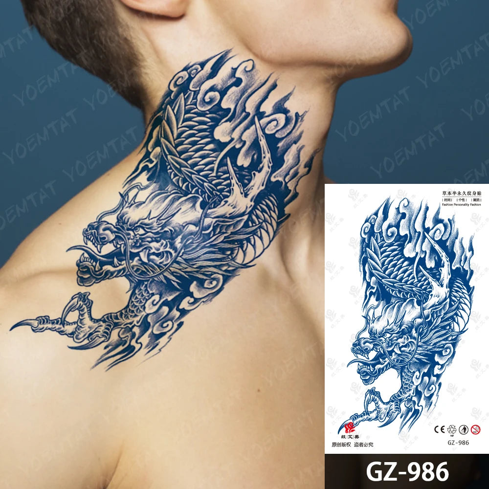 Bow Tie Love Juice Ink Lasting Waterproof Temporary Tattoo Sticker Leaf Totem Semi Permanent Fake Tatoo Body Art Men Women Arm