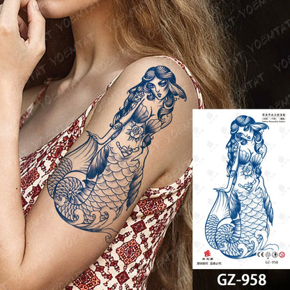 Bow Tie Love Juice Ink Lasting Waterproof Temporary Tattoo Sticker Leaf Totem Semi Permanent Fake Tatoo Body Art Men Women Arm