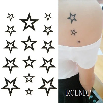 Waterproof Temporary Tattoo Sticker Body Art Love Wave Heartbeat Line Small Size Fake Tatto Flash Tatoo for Girl Women