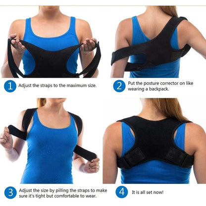 1Pcs Adjustable Posture Corrector Men Women Pain Relief Upper Back Brace Body Posture Corrector Back Straightener Belt Shoulder