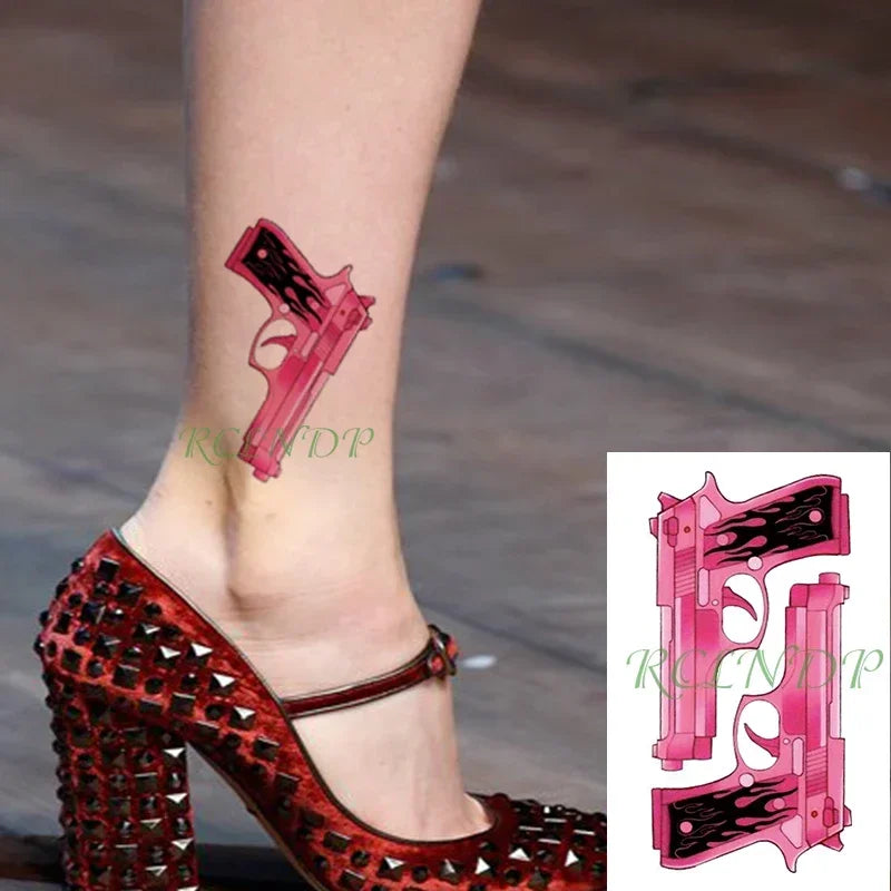 Waterproof Temporary Tattoo Sticker Body Art Love Wave Heartbeat Line Small Size Fake Tatto Flash Tatoo for Girl Women