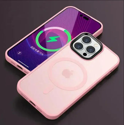 Matte Translucent Frosted Phone Case For IPhone 16 15 14 13 11 12 Pro Max Plus Magnetic Case For Magsafe Wireless Charging Cover