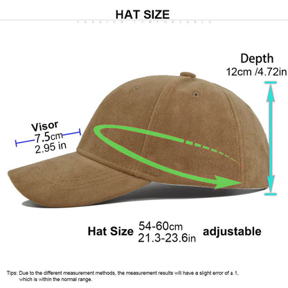 Solid Suede Retro Baseball Caps For Men Women Spring Autumn Street Snapback Hip Hop Hat Adjustable Faux Fur Sunscreen Visor Cap