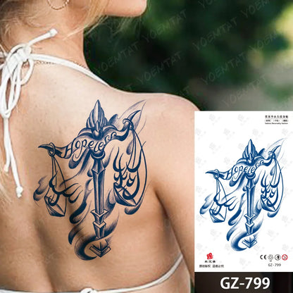 Bow Tie Love Juice Ink Lasting Waterproof Temporary Tattoo Sticker Leaf Totem Semi Permanent Fake Tatoo Body Art Men Women Arm