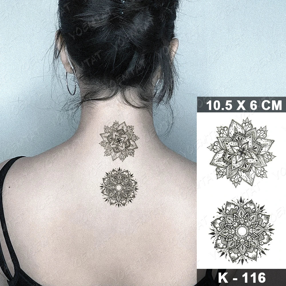 Waterproof Temporary Tattoo Sticker Moon Sun Black Line Geometric Flash Tatoo Women Men Child Arm Ankle Body Art Fake Tatto Cool