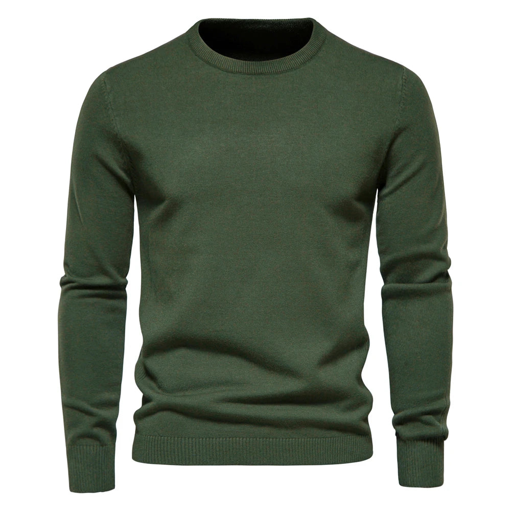 New Winter Thickness Pullover Men O-neck Solid Color Long Sleeve Warm Slim Sweaters Men Men's Sweater Pull Male Clothing