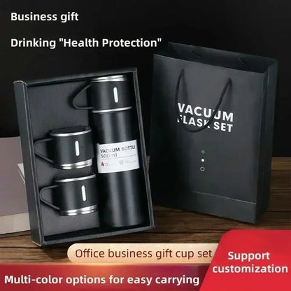 Stainless Steel Vacuum Insulated Bottle, Portable Bottle, Office Gift Set, Business Style Coffee Mug, Thermal Mug, 500ml, 304