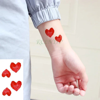 Waterproof Temporary Tattoo Sticker Body Art Love Wave Heartbeat Line Small Size Fake Tatto Flash Tatoo for Girl Women