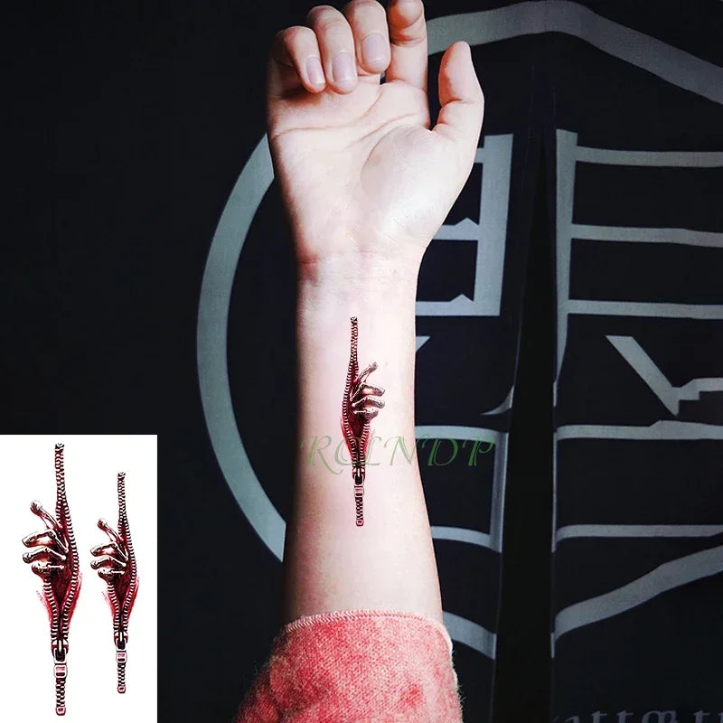 Waterproof Temporary Tattoo Sticker Body Art Love Wave Heartbeat Line Small Size Fake Tatto Flash Tatoo for Girl Women