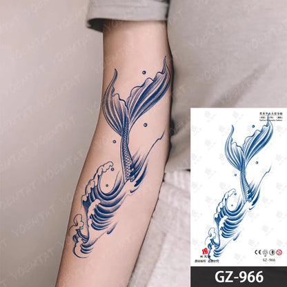 Bow Tie Love Juice Ink Lasting Waterproof Temporary Tattoo Sticker Leaf Totem Semi Permanent Fake Tatoo Body Art Men Women Arm