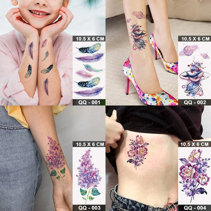 Waterproof Temporary Tattoo Sticker Moon Sun Black Line Geometric Flash Tatoo Women Men Child Arm Ankle Body Art Fake Tatto Cool