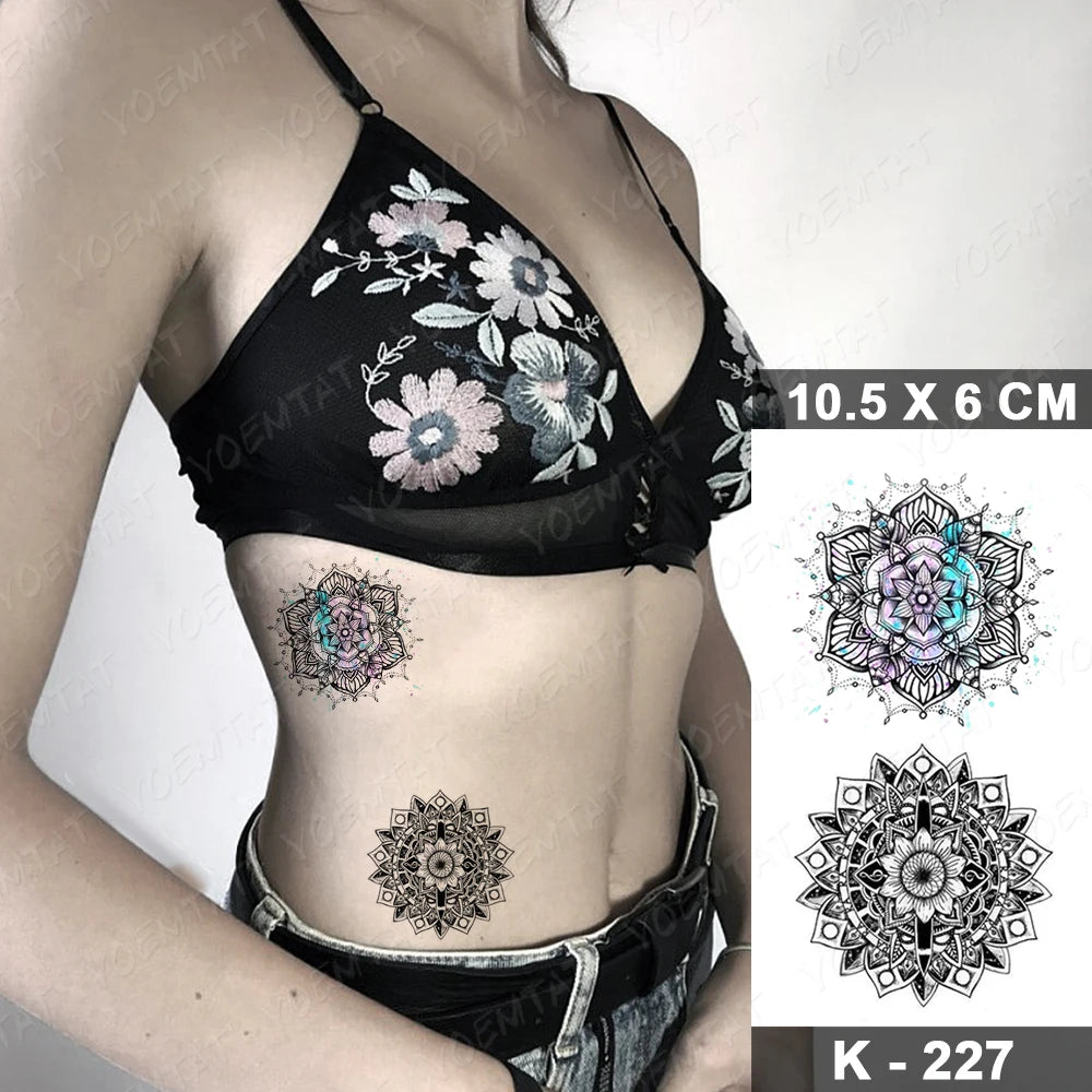 Waterproof Temporary Tattoo Sticker Moon Sun Black Line Geometric Flash Tatoo Women Men Child Arm Ankle Body Art Fake Tatto Cool