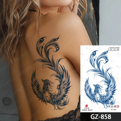 Bow Tie Love Juice Ink Lasting Waterproof Temporary Tattoo Sticker Leaf Totem Semi Permanent Fake Tatoo Body Art Men Women Arm