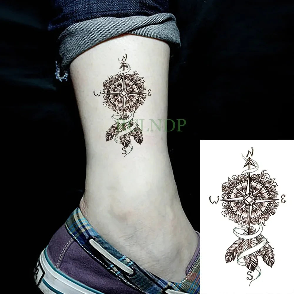 Waterproof Temporary Tattoo Sticker Body Art Love Wave Heartbeat Line Small Size Fake Tatto Flash Tatoo for Girl Women