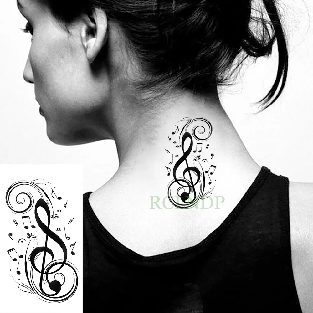 Waterproof Temporary Tattoo Sticker Body Art Love Wave Heartbeat Line Small Size Fake Tatto Flash Tatoo for Girl Women